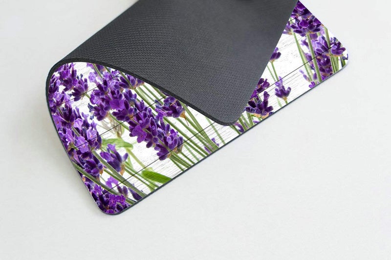 Smooffly Office Mouse Pad Custom,Retro Style Purple Lavender Flowers on Vintage Wood Background Personality Desings Gaming Mouse Pad 9.5 X 7.9 Inch (240mmX200mmX3mm) - Image 5